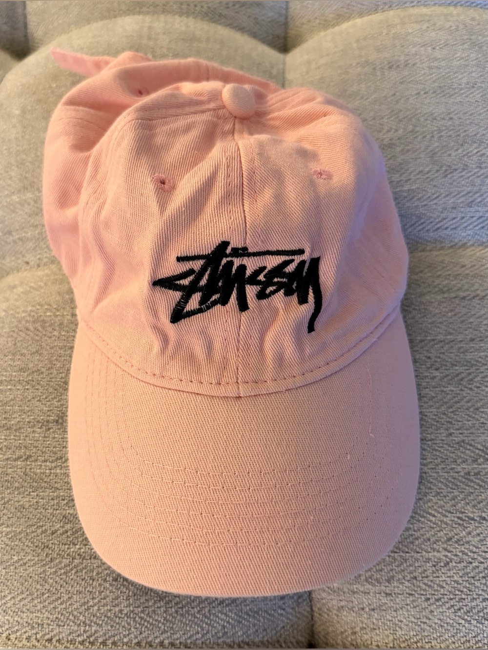 Stussy Pink Embroidered Adjustable Baseball Hat